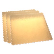 3 Kuchenplatten gold, 30x30cm