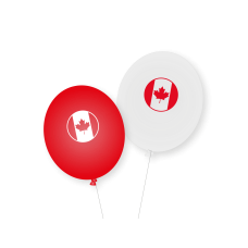 Ballons in Landesfarben – Kanada