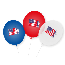 Ballons in Landesfarben – USA