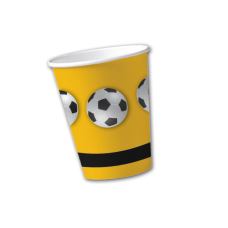 Pappbecher - Fußball ( gelb )