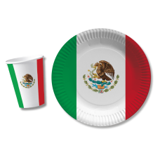 Pappbecher und Teller – Mexico