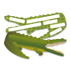 Einladungskarte - Krokodil